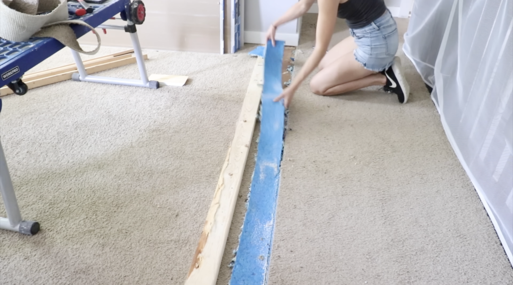 pulling up the flooring and padding. 